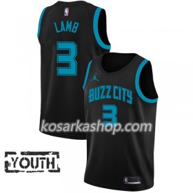 Dres Charlotte Hornets Jeremy Lamb 3 2018-19 Jordan Brand City Edition Crna Swingman - Dječji